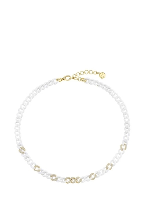 SHAY 18kt yellow gold, ceramic and diamond link necklace