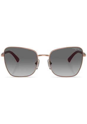 Vogue Eyewear oversize-frame engraved-logo sunglasses - Gold