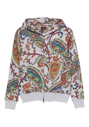 ETRO paisley zip-up hoodie - Grey
