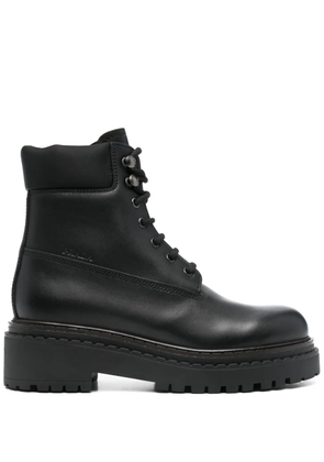 Prada leather combat boots - Black