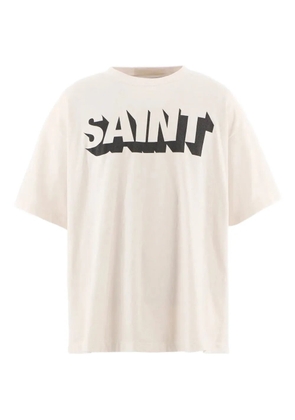 SAINT MXXXXXX logo-print short-sleeve T-shirt - Neutrals