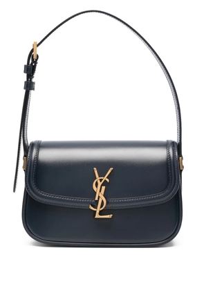 Saint Laurent mini Solferino logo-plaque tote bag - Blue