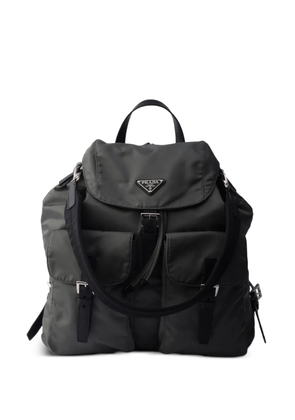 Prada logo-detail backpack - Grey