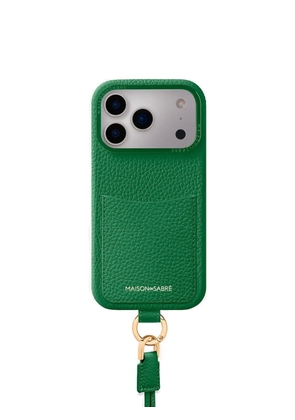 MAISON de SABRÉ The Sling logo-lettering iPhone 17 pro max case - Green
