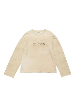 Acne Studios long-sleeve logo T-shirt - Neutrals