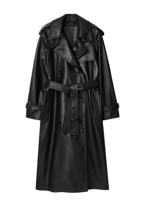 Burberry Castleford leather belted trench coat - Black