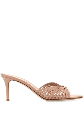 Gianvito Rossi 70mm Vyna leather sandals - Neutrals