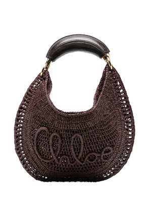 Chloé Banana raffia tote bag - Brown