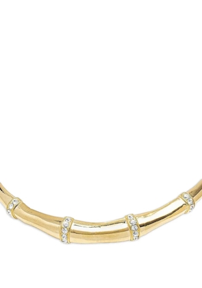 GUESS USA bamboo-design crystal necklace - Gold