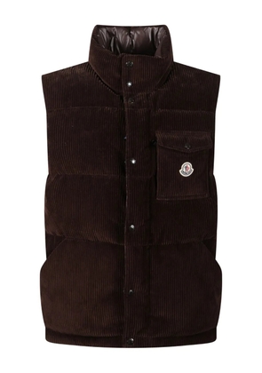 Moncler Agen corduroy padded gilet - Brown