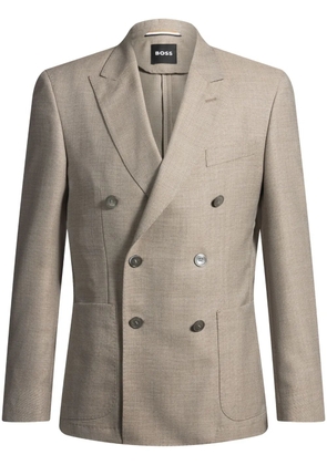 BOSS double-breasted blazer - Neutrals