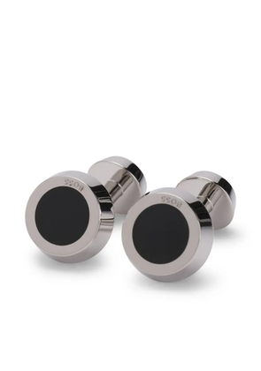 BOSS polished round cufflinks - Black