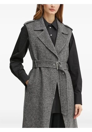 LIU JO lapel-collar belted waistcoat - Grey
