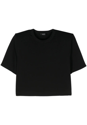 WARDROBE.NYC shoulder-pad cropped T-shirt - Black
