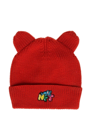 INBETWEENERS ear-flap logo beanie hat - Red