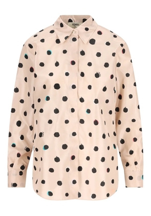 FENDI Falena Dots long-sleeve shirt - Pink