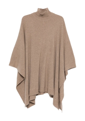 Max Mara funnel-neck poncho - Neutrals