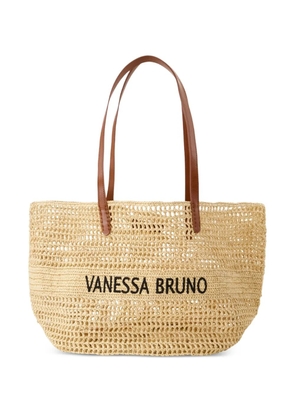 Vanessa Bruno raffia handles shopper bag - Neutrals