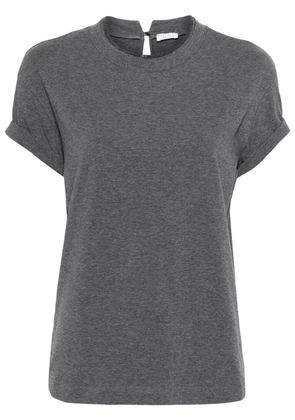 Brunello Cucinelli bead-embellished T-shirt - Grey