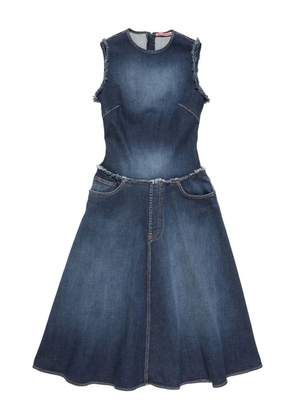 Acne Studios frayed denim dress - Blue