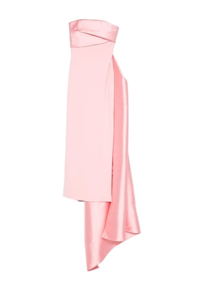 Solace London Kinsley draped-satin gown - Pink