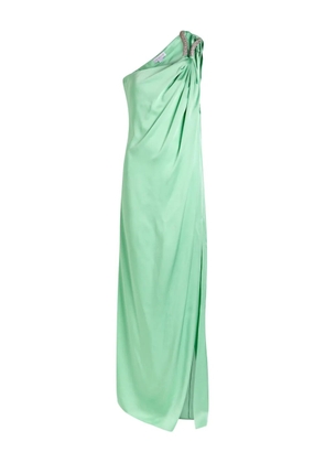 Stella McCartney draped embellished one-shoulder gown - Green