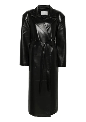 The Frankie Shop Tina double-breasted trench coat - Black