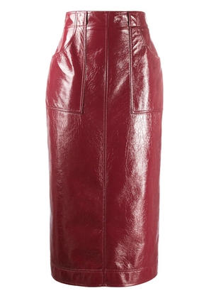 Philosophy Di Lorenzo Serafini high-rise midi pencil skirt - Red