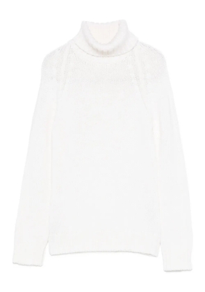 base roll-neck sweater - White