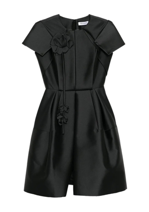 Dice Kayek floral-detail dress - Black