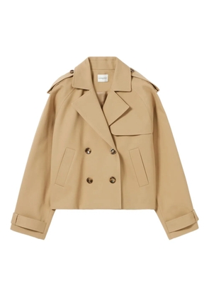 Claudie Pierlot cropped trench jacket - Neutrals