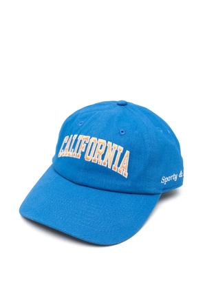Sporty & Rich embroidered-logo cotton baseball cap - Blue