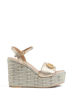 Valentino Garavani VLogo Signature wedge sandals - Neutrals