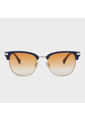 Paul Smith Silver and Navy 'Linden' Sunglasses Multicolour