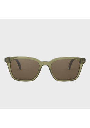 Paul Smith Transparent Khaki 'Mellor' Sunglasses Multicolour