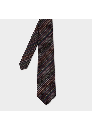 Paul Smith Houndstooth Check 'Signature Stripe' Tie Multicolour