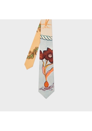 Paul Smith 'Textile Print' Silk Tie Blue