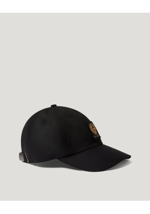 Belstaff Phoenix Patch Cap Unisex's Waxed Cotton Black Size One Size