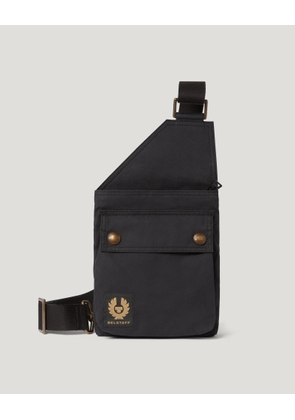 Belstaff Trialmaster Crossbody Bag Unisex's Waxed Cotton Black Size One Size