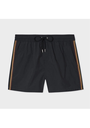 Paul Smith Black Swim Shorts With 'Artist Stripe' Trim