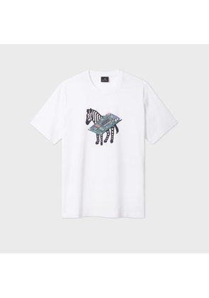 PS Paul Smith White Circuit Print 'Zebra' T-Shirt