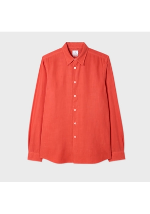 PS Paul Smith Coral Lyocell-Cotton Shirt Red