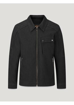 Belstaff Outrider Motorcycle Overshirt Men's Technical Denim Black Size 4XL