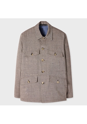 Paul Smith Beige Flecked Wool-Viscose Field Jacket Brown