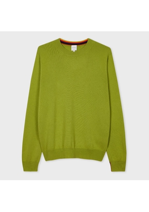 Paul Smith Moss Green Cashmere Crew Neck Sweater