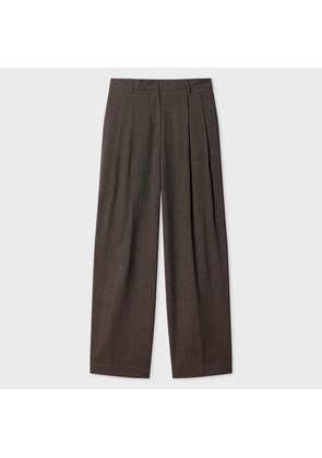 Paul Smith Women's Dark Brown Houndstooth Trousers