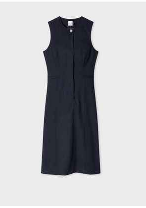 Paul Smith Women's A Suit To Travel In - Navy Tailored Sleeveless Dress Blue
