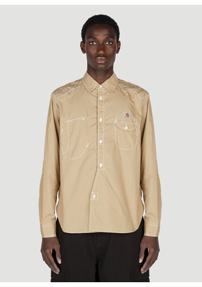 Junya Watanabe x Carhartt Asymmetric Shirt - Man Shirts Beige 4