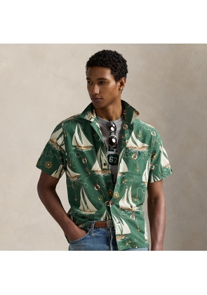 Classic Fit Sailboat Oxford Camp Shirt