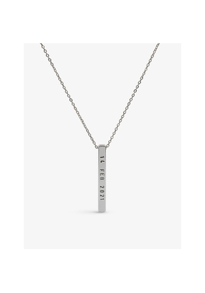 Womens Littlesmith Personalised 13 Characters Silver-Plated Brass Necklace